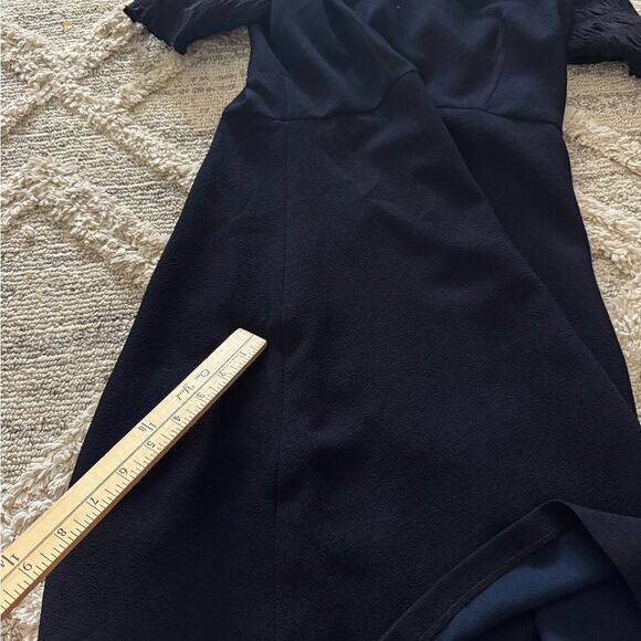 Sandro Fit and Flare Crepe Navy Dress Size 2 - Picture 9 of 15